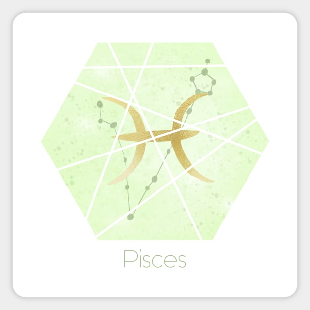 Pisces zodiac sign Magnet by Home Cyn Home 